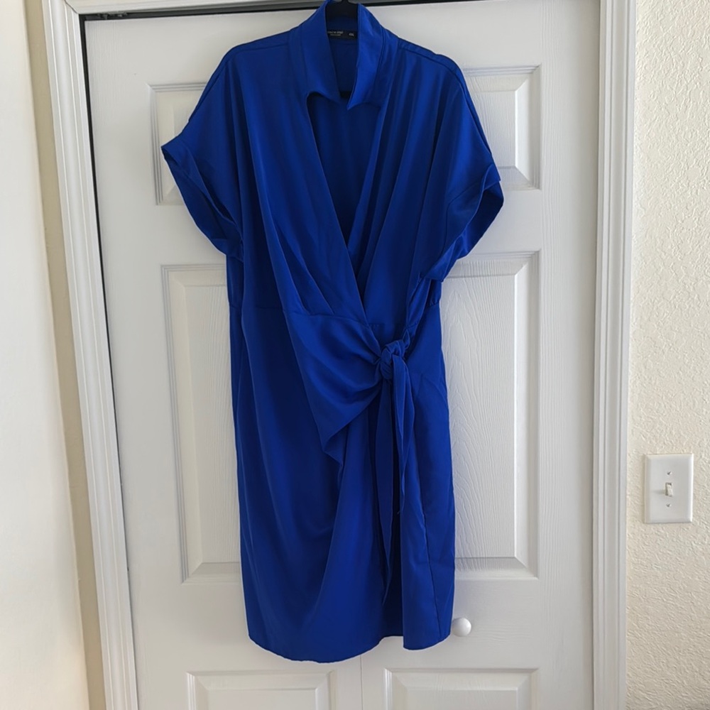 SHEIN Blue Wrap Dress